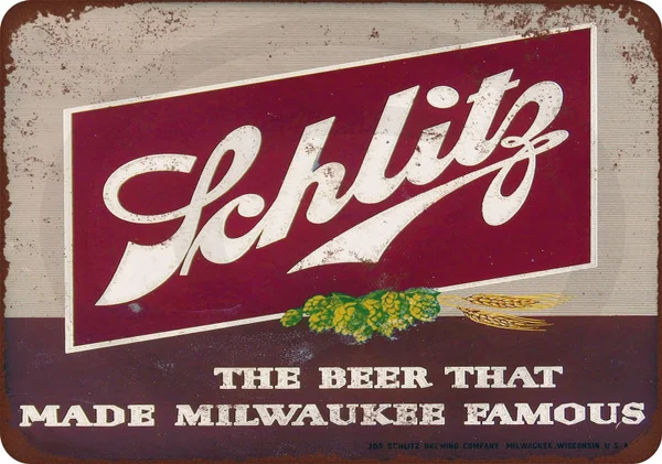 

Schlitz Beer Vintage Look Reproduction Metal Tin Sign Retro Metal Sign Metal Poster Metal Decor Wall Sign