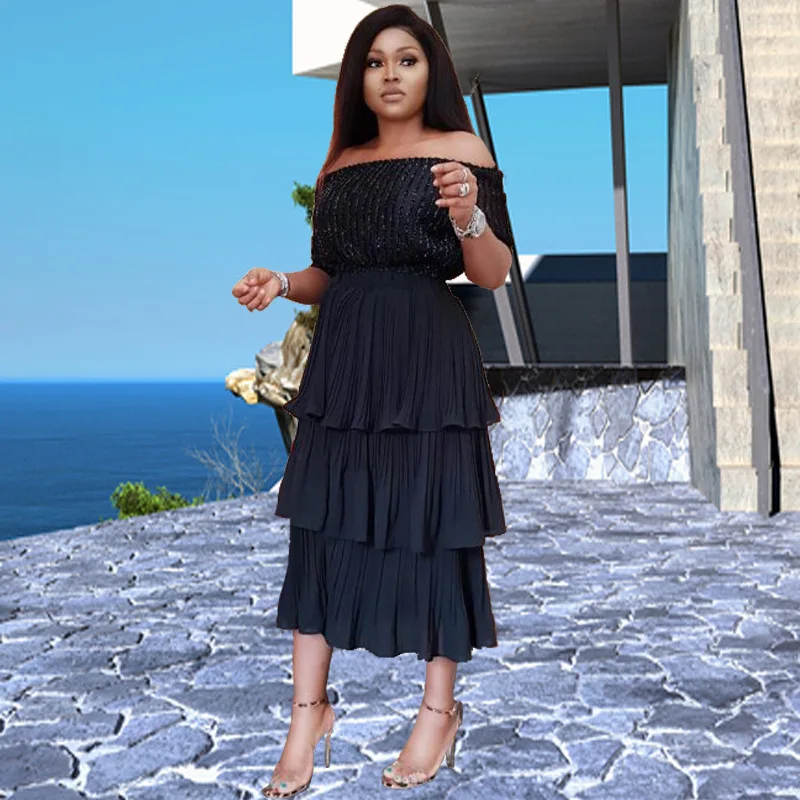 Новинка хит продаж шифоновое Плиссированное сексуальное платье без бретелек с