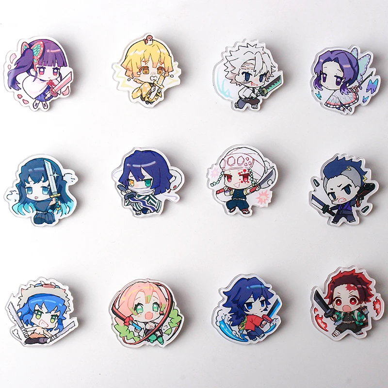 TQ Anime Demon Slayer: Kimetsu no Yaiba Kamado Tanjirou Cosplay Bedge Cartoon Collect Backpacks Bags Badges Button Brooch Pins | Дом и сад