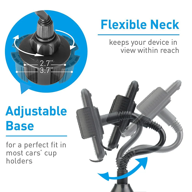 

Universal Car Phone Holder Car Cup Mount For Iphone Android Huawei Xiaomi 360 Degree Rotation Car Holder Clip