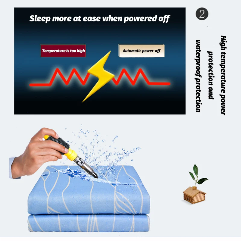 Одеяло плюшевое двойное одеяло с подогревом безопасное электрическое толстый