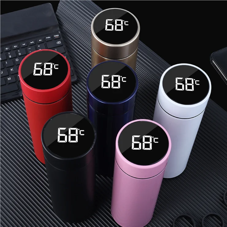 

Smart Thermos Bottle 500ml Vacuum Flasks Led Digital Temperature Display Stainless Steel Insulation Mugs Intelligent Thermo cups
