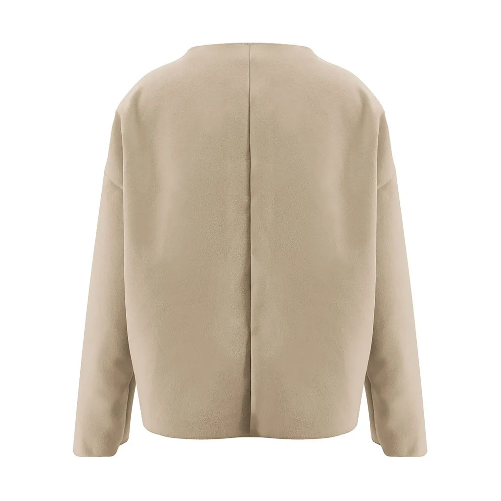 

Solid Color Short Cardigan Coat Women Long Sleeve Cardigans Coats Female Casual Loose Cardigans Outerwear Chaqueta De Punto Muje