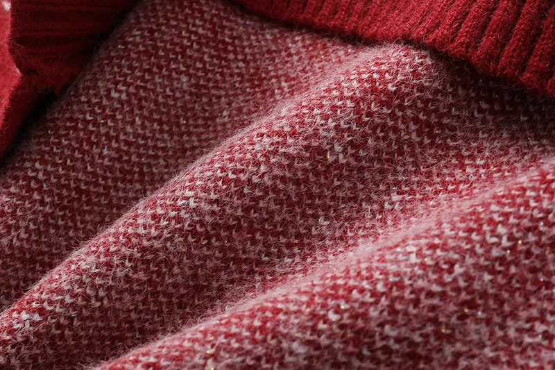 

Pattern Knitting Pattern Sweater Loose Fit Round Neck Long Sleeve Women Pullovers New Fashion Autumn Winter 2021 1DD3427