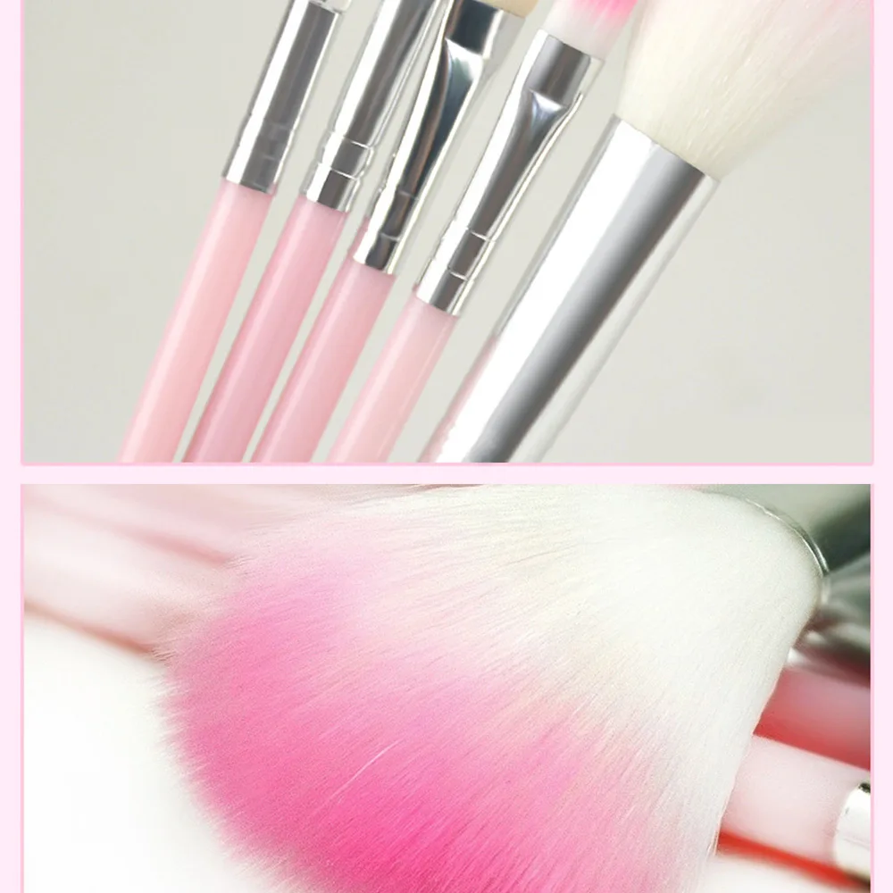 5pcs Makeup Brush Set Beginner Beauty Tools Soft Non-Knotting Face Blush Eye Shadow Lip | Красота и здоровье