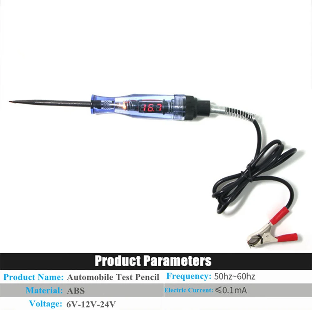 6V 12V 24V Durable Automotive Electric Circuit Tester Digital Light Probe Test Pen for Car Boat Auto Accessories | Автомобили и