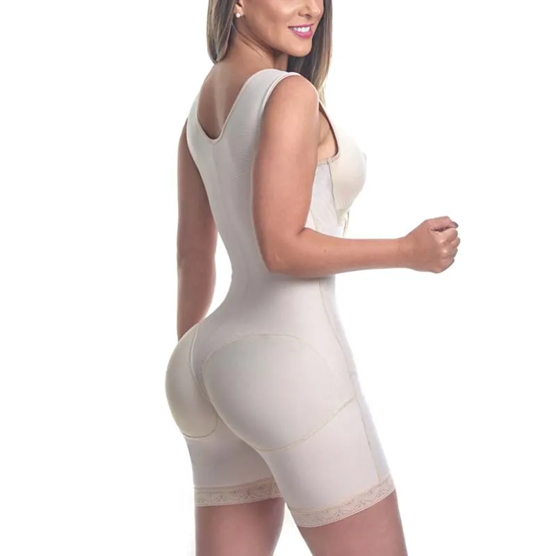 High Compression Garment With Hook And Eye Closure Adjustable Bra Body Shaper Postpartum Recovery Bodysuit