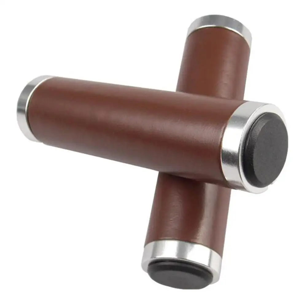 

COEWSKE Bike Handlebar Grips 22.2x130mm Surface Leather Bicycle Handlebar Grips