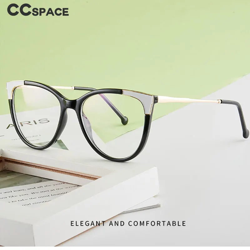 

49580 Plastic Titanium Spring Feet Glasses Frame Anti-Blue Light Women's Optical Fashion Computer Eyeglasses