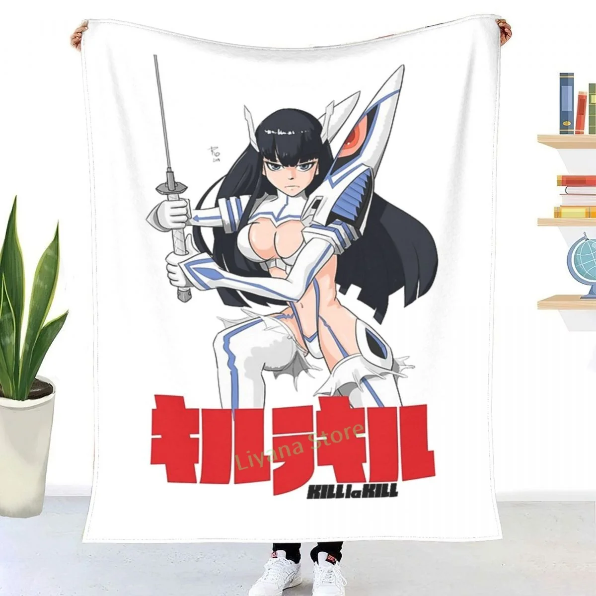 

Satsuki Kiryuin Kill La Kill Throw Blanket 3D printed sofa bedroom decorative blanket children adult Christmas gift