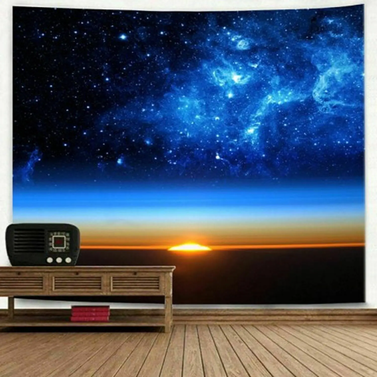 Nascer do Sol Arte da Parede Estrelado Tapeçaria Parede Pendurado Quarto Decoração Casa Céu