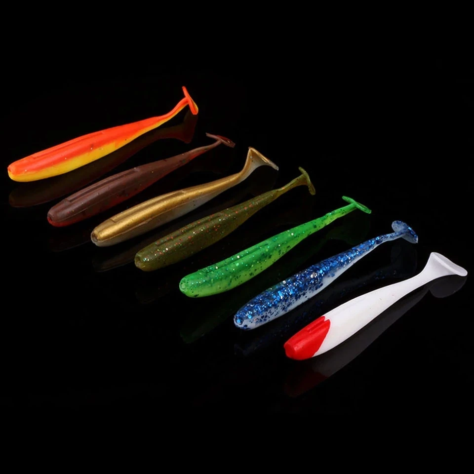 WALK FISH 6 шт./лот мягкие приманки Easy Shiner 70 мм/90 мм силиконовая приманка двухцветная