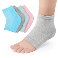 50 hot sale anti dry cracked breathable mesh gel foot heel short socks cover protector care
