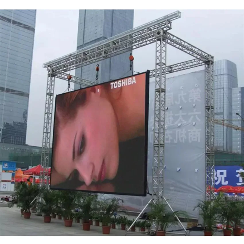 

HD LED Screen P3.91 SMD1921 Outdoor 500x500mm Die casting Aluminium Cabinet RGB led Panel For Video Wall Rental