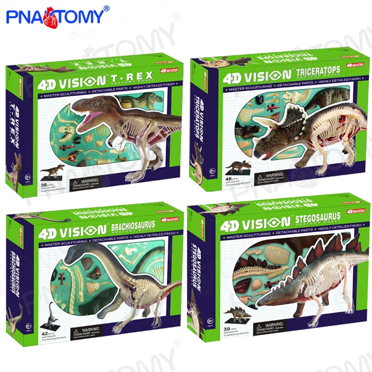 

4D MASTER Dinosaur Toy Tyrannosaurus Triceratops Brachiosaurus Stegosaurus Model Dino Skeleton DIY Toys Educational Gift STEM
