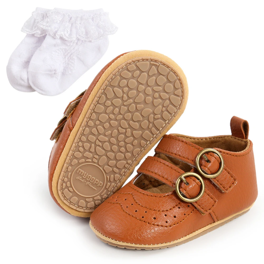 

2 шт./комплект, детские ботинки из ПУ кожи, на мягкой подошве, на возраст 0-18 месяцев
