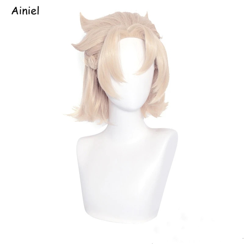 Парик из синтетических волос для косплея альбедо Game Genshin