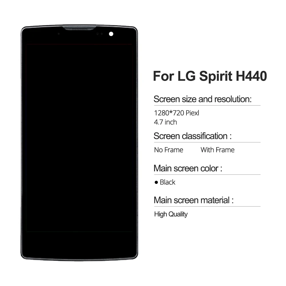 ЖК дисплей 4 7 дюйма 3G 4G LTE для LG Spirit сменный H440 H442 с сенсорным экраном H422 H440N C70