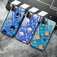anime cartoon genshin impact phone cases tempered glass for iphone 12 pro max mini 11 pro xr xs max 8 x 7 6s 6 plus se 2020 case