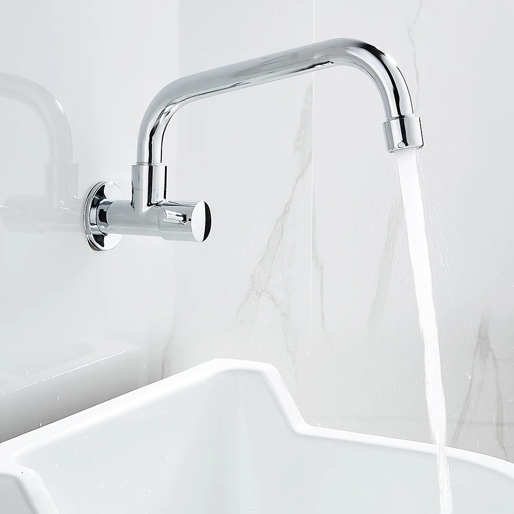 Настенный кухонный смеситель вращающийся кран для раковины одна система подачи