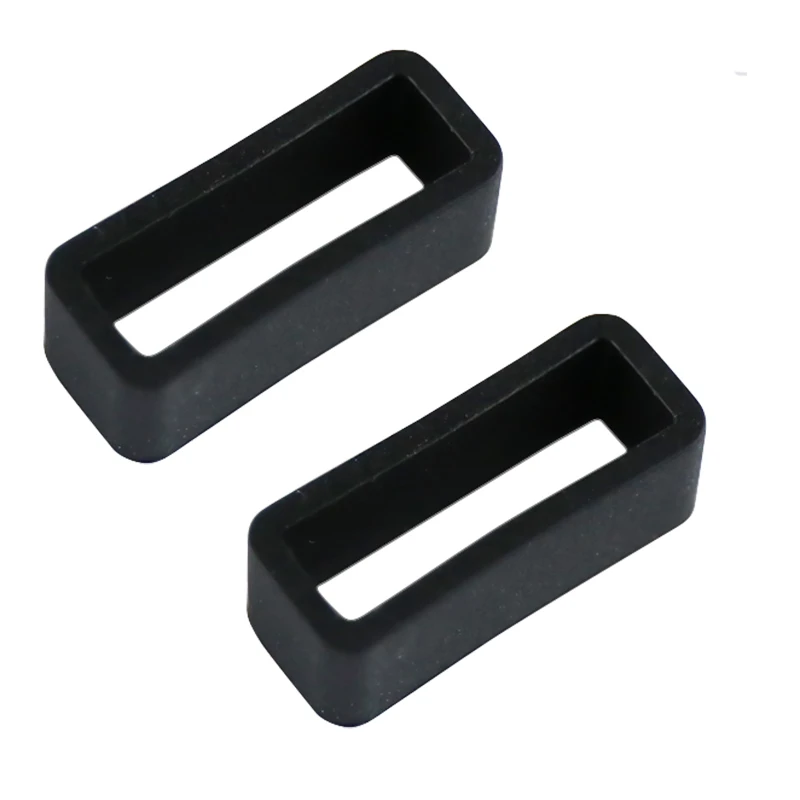 Watchbands Strap Loop ring Silicone Rubber Watch Bands Holder Locker Wrist Watch Accessorie 14 16 18 20 22 24 26mm(2 packs