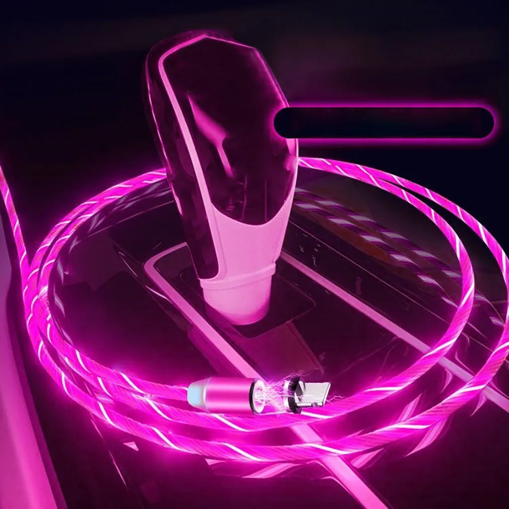 Новый портативный зарядный кабель Micro USB струящийся светильник Syn