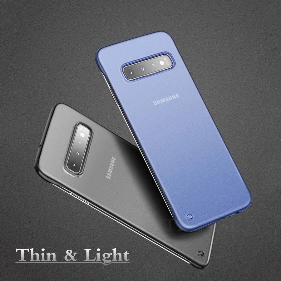 Безрамное Прозрачный матовый чехол для samsung Galaxy S10 S9 S8 плюс S7 Edge Note 9 10 Pro A70 A50 A30 A7 жесткий поликарбонатный чехол-крышка