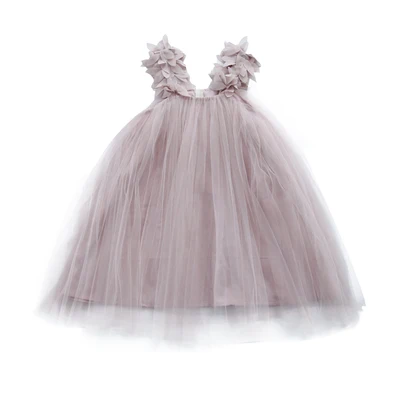 2021Summer New Sweet Cute Leaf-Shaped Suspenders Fuffy Princess Dress Cotton Yarn Girls Clothes Girl 3-14Y | Детская одежда и