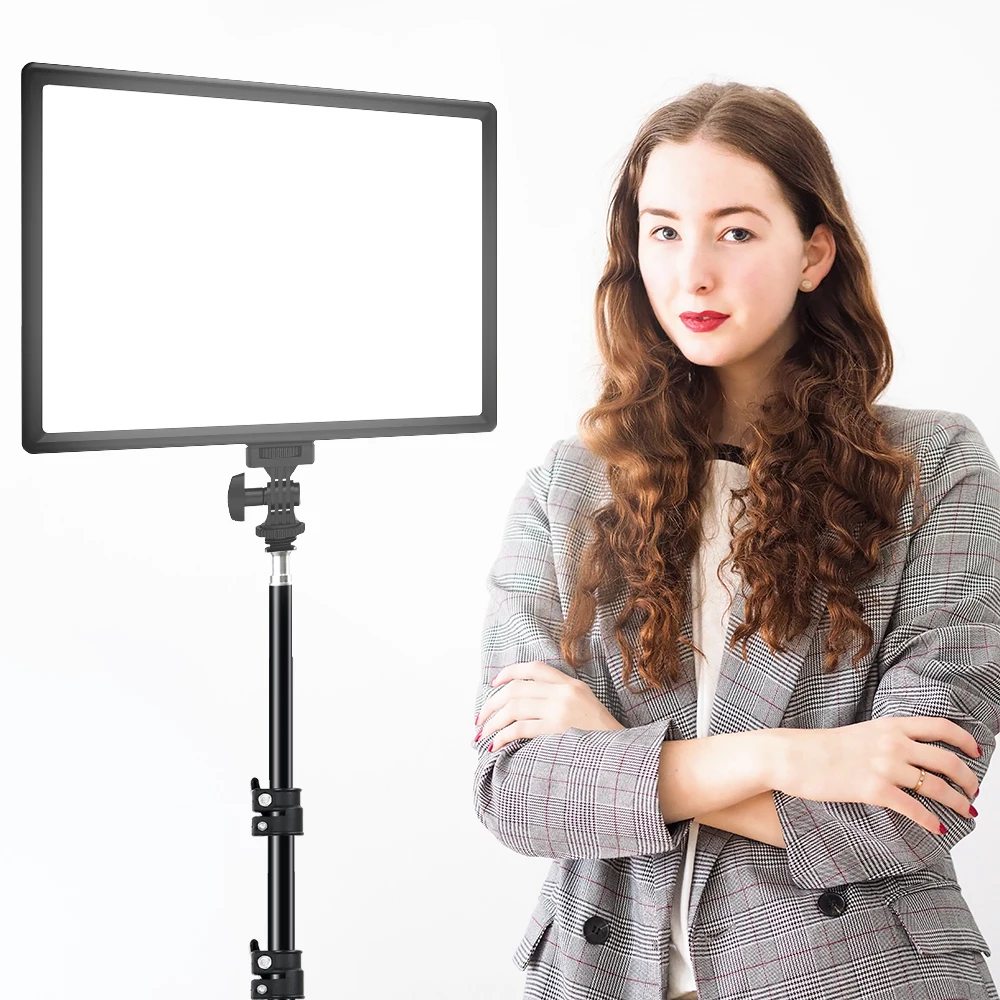

SL-192AI Dimmable LED Video Lighting Panel EU US Plug 3200K-5600K DSLR Camera Photography Lighting For Live Stream Photo Studio