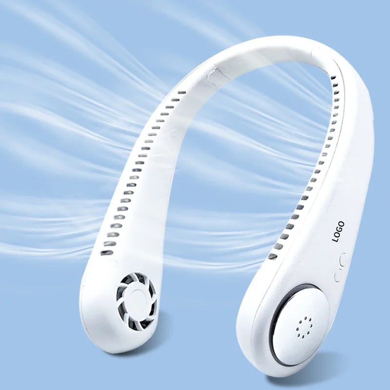 Подвесной беслопастный шейный вентилятор портативный ободок переносной