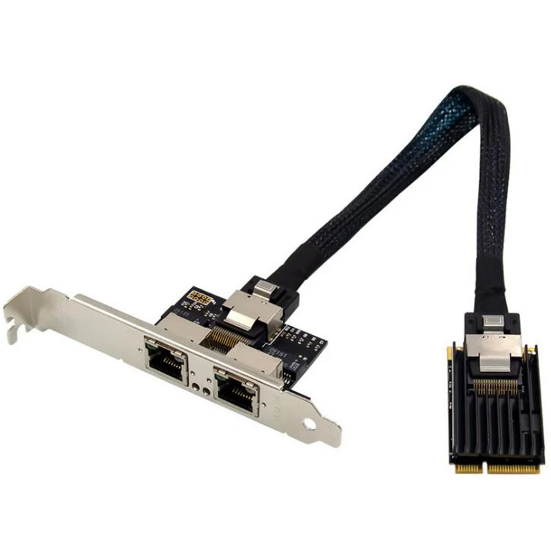 MINI PCIE Gigabit Ethernet Network Card Mini PCIe Dual Port 1000M RJ45 LAN Card Chipset I350 for Industrial Server