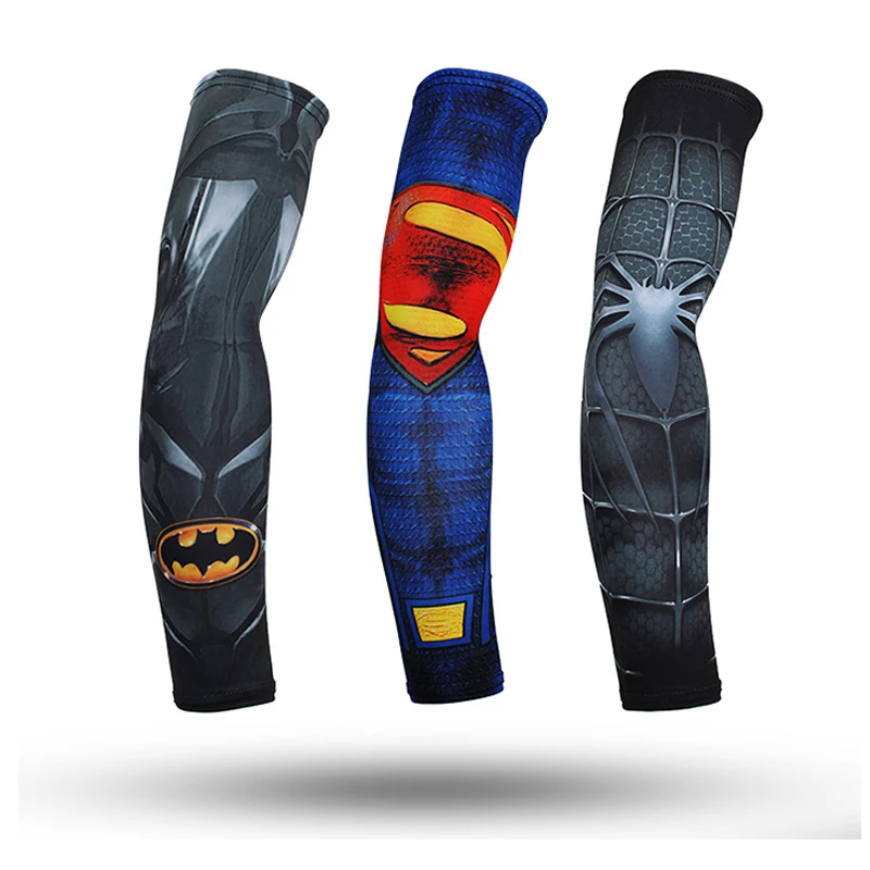 

2PCS Cool Men Women Cycling Running Arm Warmers Sleeves UV Sun Protection Cuff Cover Protective Motorcycle Basketball Arm Sleeve