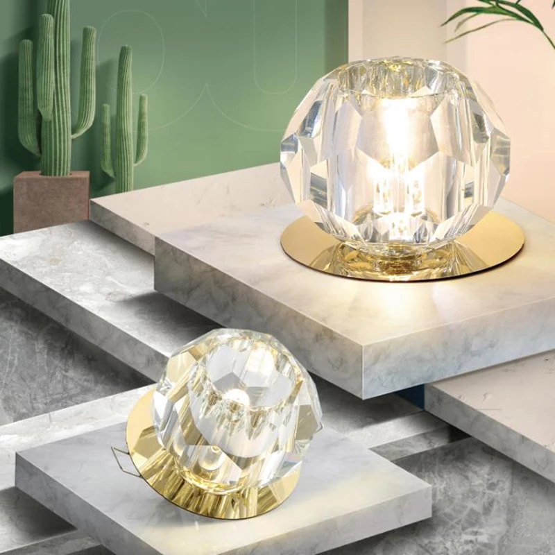 Пост-современный светодиодный Кристалл Потолочные светильники минималистский