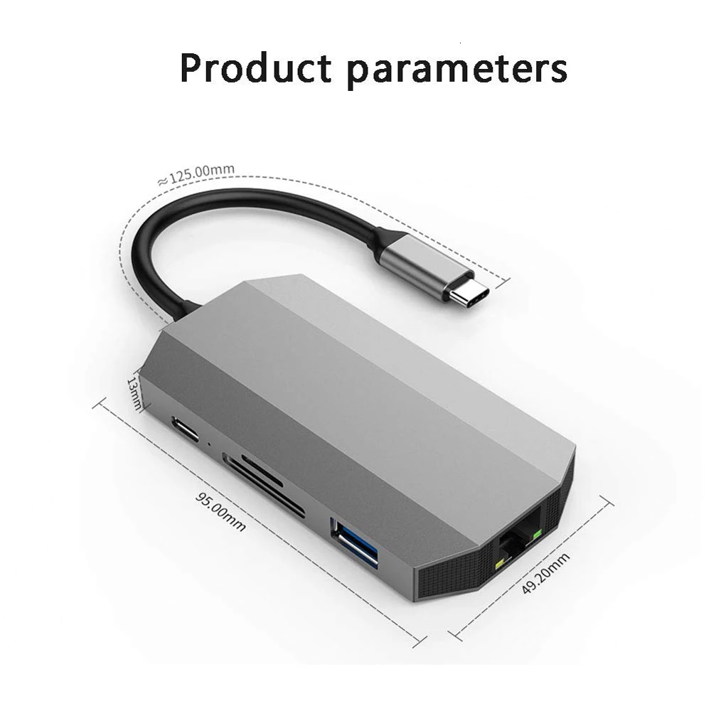 Dex станция для samsung Note 8 S8 S9 S8+ концентратор USB Type C аудио адаптер Thunderbolt 3 с 4K HDMI 1000M Ethernet для MacBook Pro