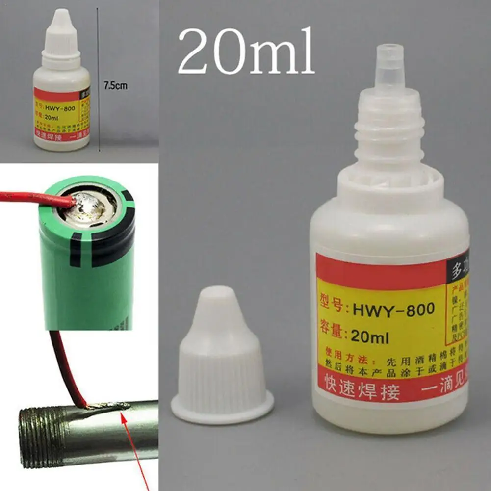 

New 20ml/50ml Steel Liquid Flux Welding Solder Non-toxic Liquid Hwy-800 Paste Water Solders Solders Liquid Flux G7y2