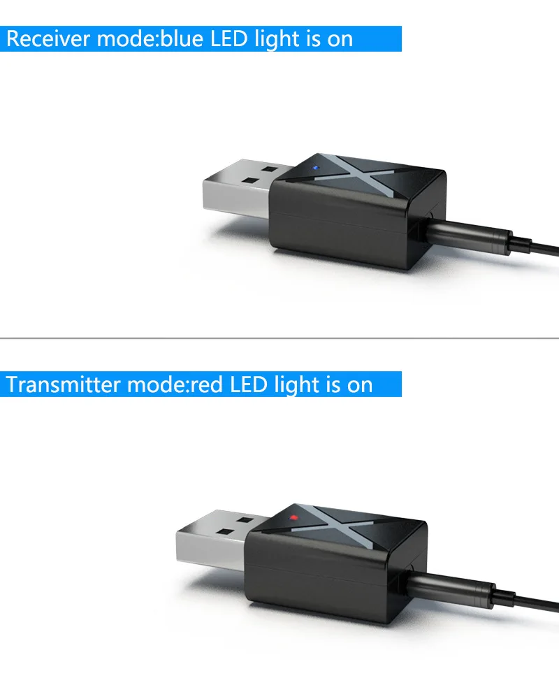 2 в 1 USB Bluetooth 5 0 передатчик приемник Мини 3 мм AUX стерео беспроводной адаптер для ТВ