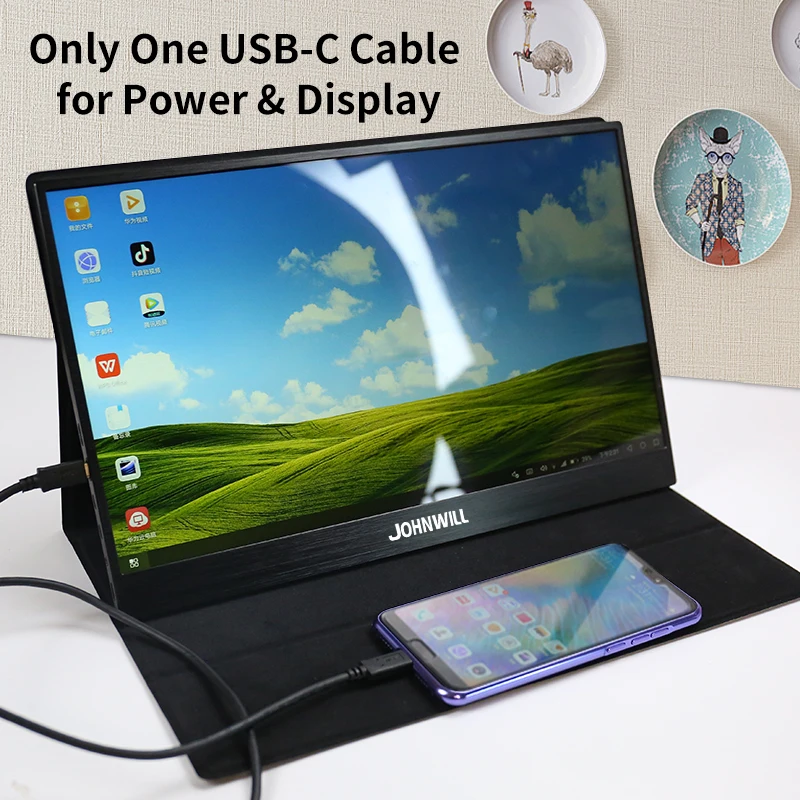 Портативный монитор 15,6 ''4K lcd hd HDMI usb type C Дисплей для ПК ноутбука телефона PS4-switch-XBOX 1080p игровой монитор ips экран