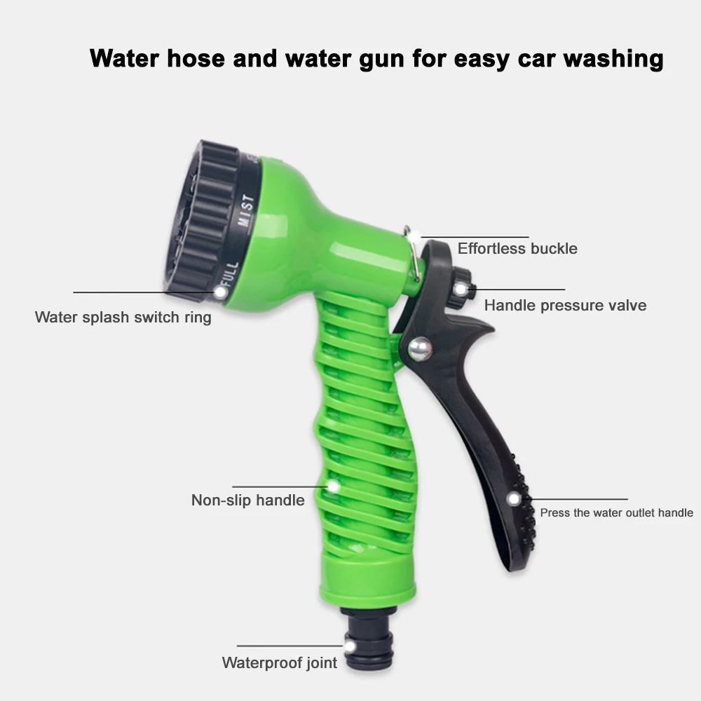 Лидер продаж растягивающийся гибкий садовый шланг для полива автомобиля 25-150FT