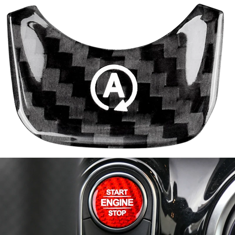 2x Carbon Fiber for Benz A Class W177 Glb X247 Cla Amg W247 Engine Start Stop Button Sticker | Автомобили и мотоциклы