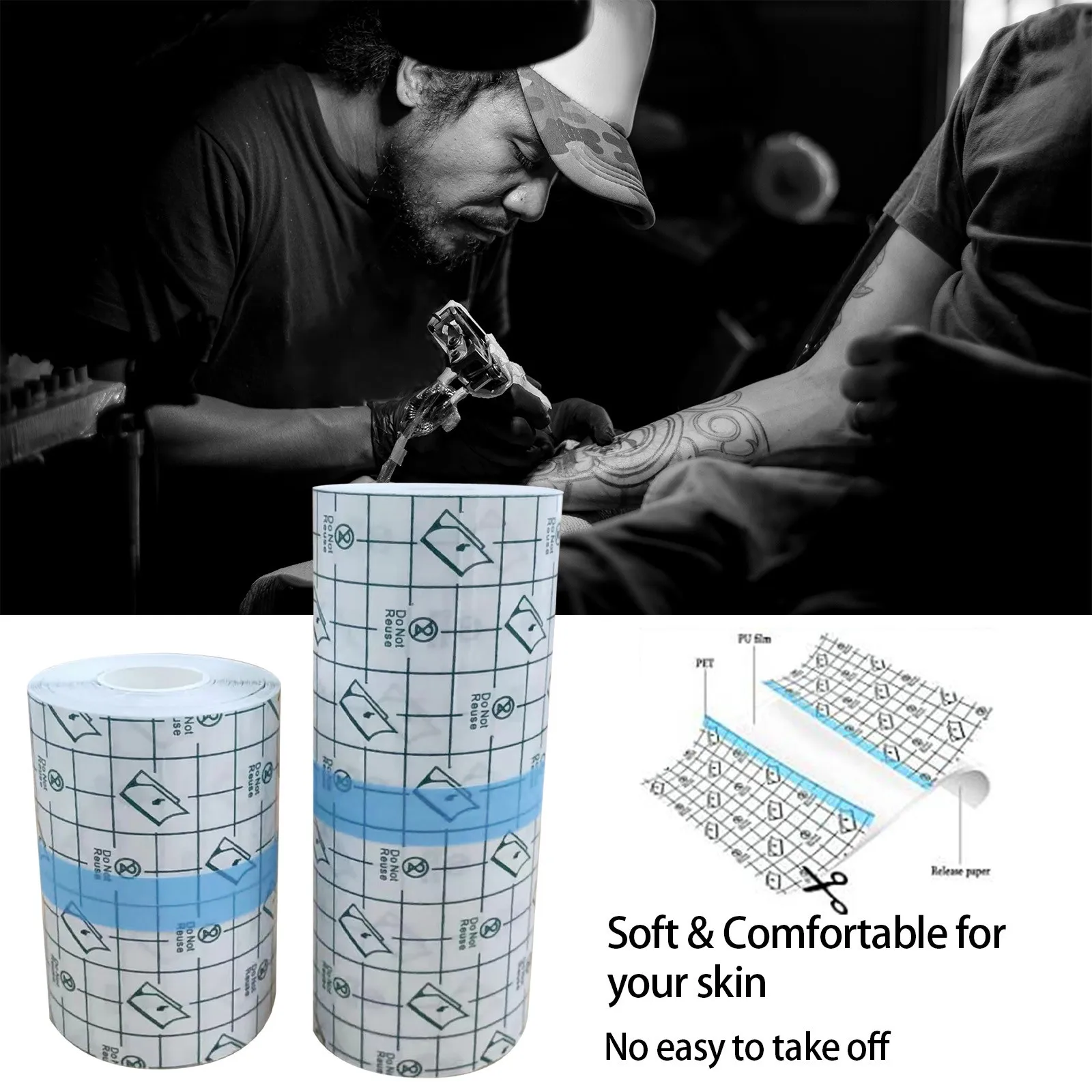 Waterproof Tattoo Film Aftercare Protective Skin Healing Tattoo Adhesive Bandages Repair Tattoo Accessories Tattoo Supply