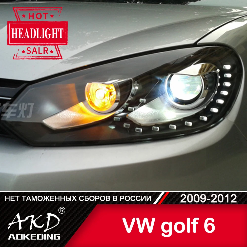Передняя фара для VW Golf6 GOLF 6 2009-2012 MK6 автомобильные аксессуары противотуманные