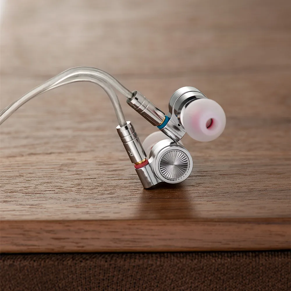Tinhifi T4 наушники вкладыши 10 мм CNT Динамический драйвер HIFI бас металлические 3 5 с MMCX