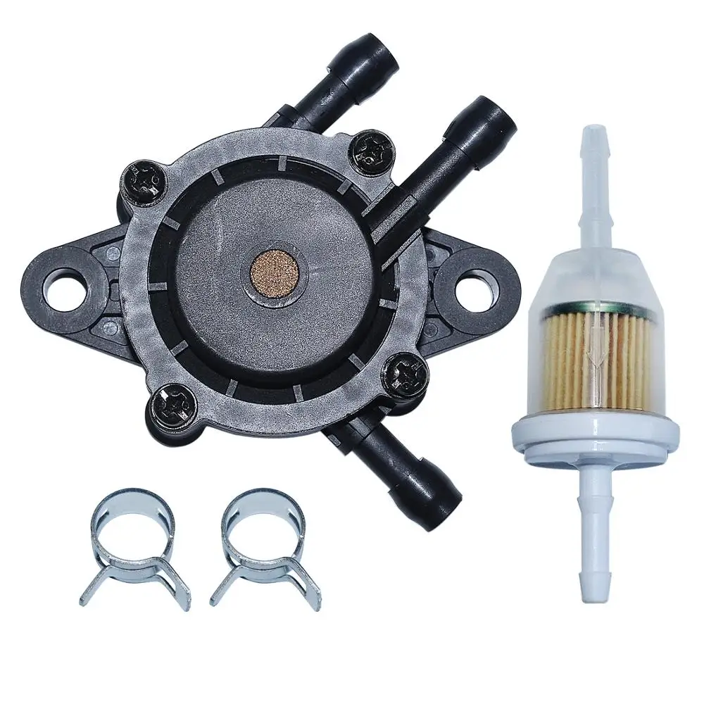 

Fuel Pump Fuel Filter w Clamps Kit For Briggs & Stratton 691034 692313 808492 808656 491922 Honda 16700-Z0J-003