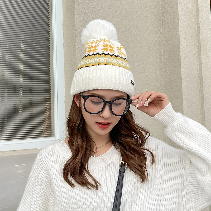 Шапка для мужчин Bonnet Homme NEW продается на Рождество, женская модная теплая шапка для зимы с вязаным мячиком для мальчиков и девочек, 106 размер.