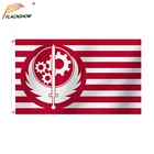 Товары Братство Подвеска из стали в форме флага BoS, 3x5 футов, Fallout 4, религиозные флаги