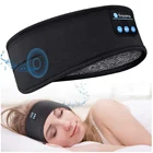 Беспроводные наушники-шлемы с Bluetooth, маска для сна, мягкая Спортивная головная повязка, наушники с микрофоном