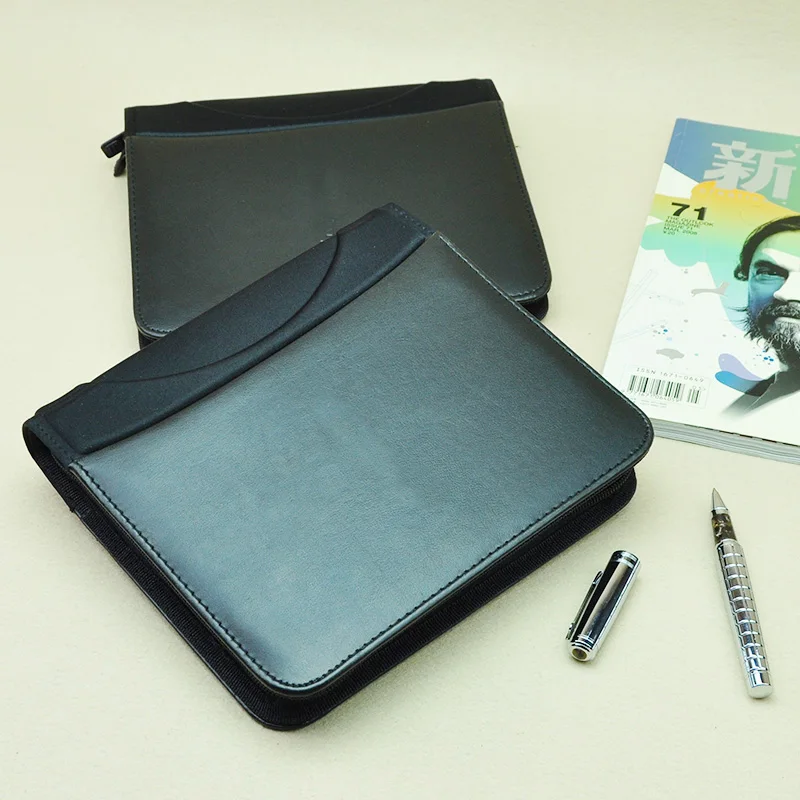 Деловая винтажная Сумка для документов чехол папка на молнии записная книжка с