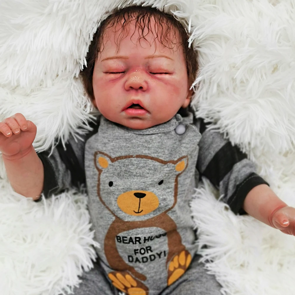 Изысканный Bebe reborn деталь ручная роспись хлопок тело силиконовые baby куклы