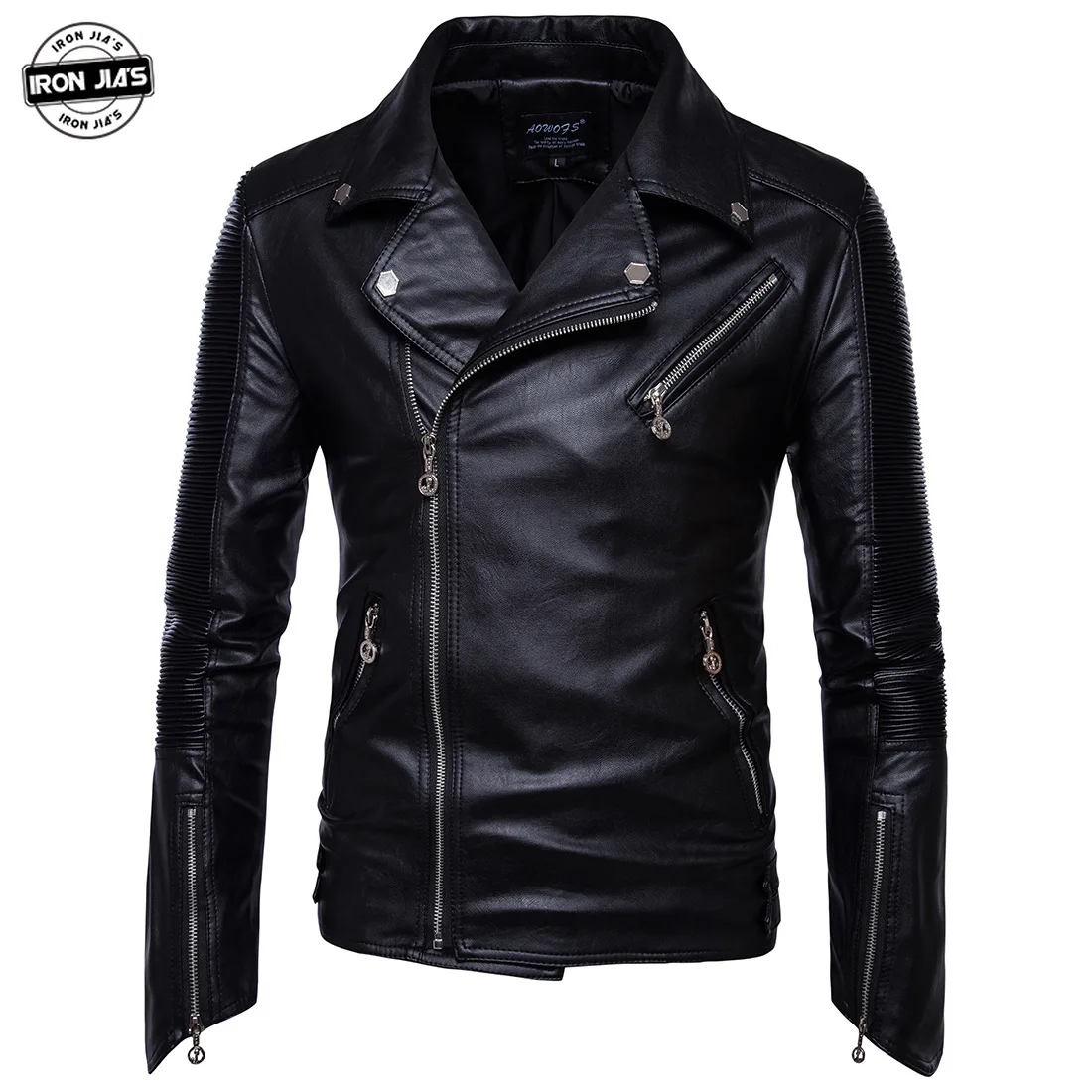 

Мужская мотоциклетная куртка IRON JIA'S, повседневная водонепроницаемая ветрозащитная куртка из искусственной кожи для мотокросса, мотоциклетная куртка