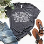 Зачем быть расистским-когда можно было бы просто молчать Футболка Летняя Модная хлопковая рубашка топы мужская одежда